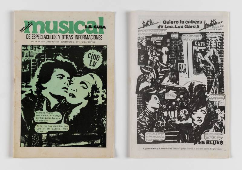 Cómic Quiero la cabeza de Lou Lou García, Revista Mundo musical, n 6770, València, 1982