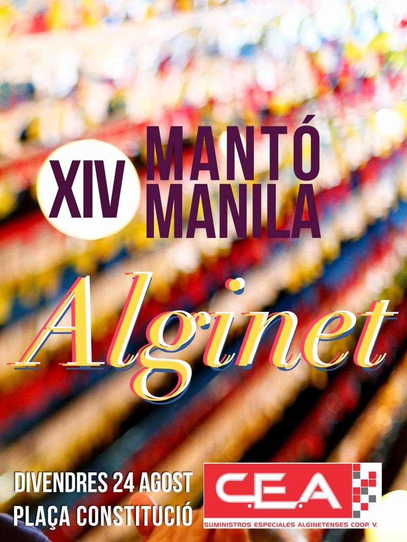 Cartel XIV Verbena del Mantón de Manila CEA Alginet