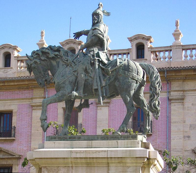 Estatua ecuestre de Jaime I en el Parterre de Valencia 