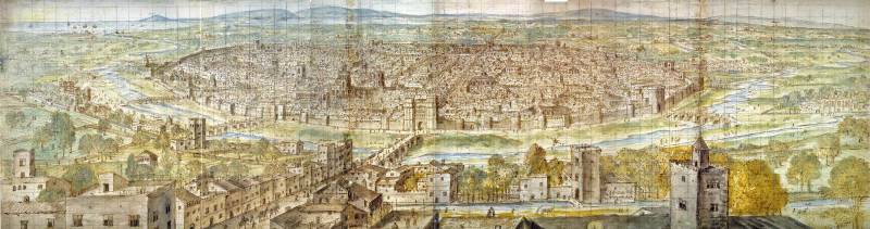 Vista de Valencia en 1563, del pintor flamenco Wijngaerde.