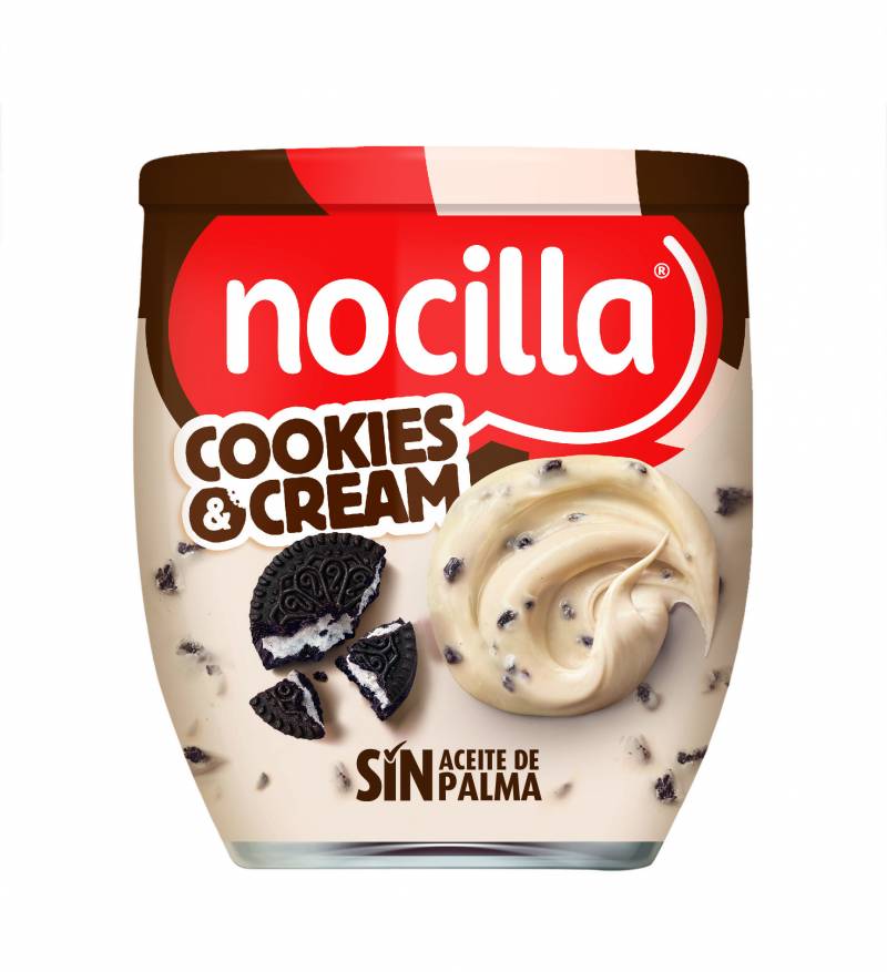 Nocilla Cookies & Cream, como todos los productos de la marca, está elaborada sin aceite de palma. 