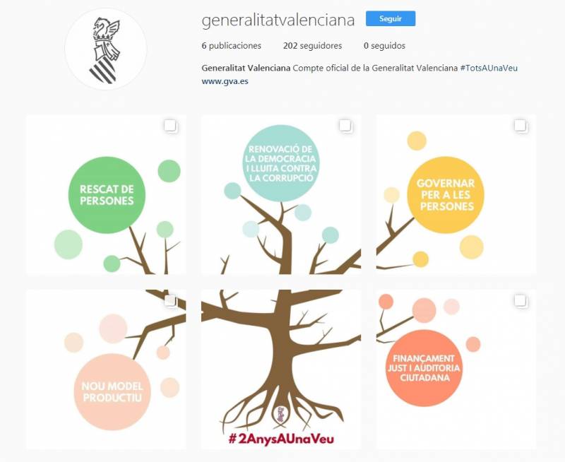 Instagram de la Generalitat