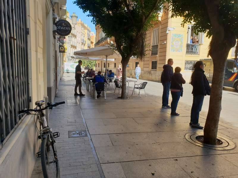 Muralla islámica medieval dentro del horno de la calle Roteros (Sergio Delgado)