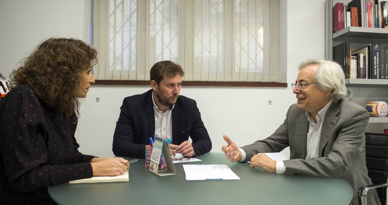 Andrés Campos con Maite Ibáñez y Antonio Ariño