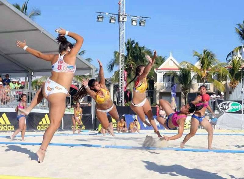 Partido de balonmano playa en el Campeonato del Mundo. EPDA