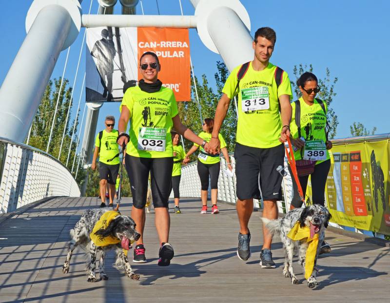 CAN-RRERA de BIOPARC Valencia - carrera solidaria en la que se participa con perro para celebrar el Día Mundial del Animal