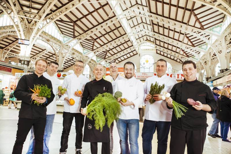 Cocineros en el Mercado Central