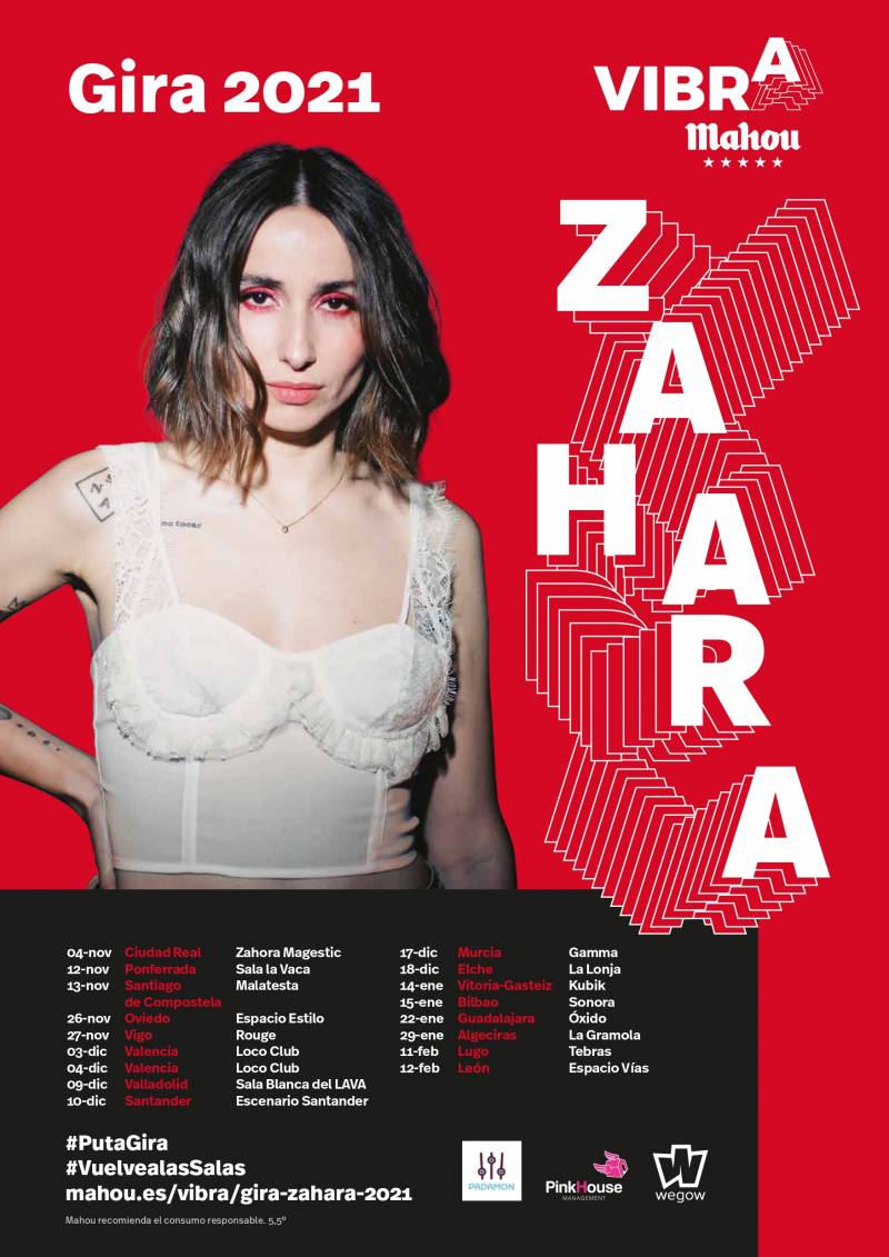 Cartel de la Gira Vibra Mahou de Zahara.