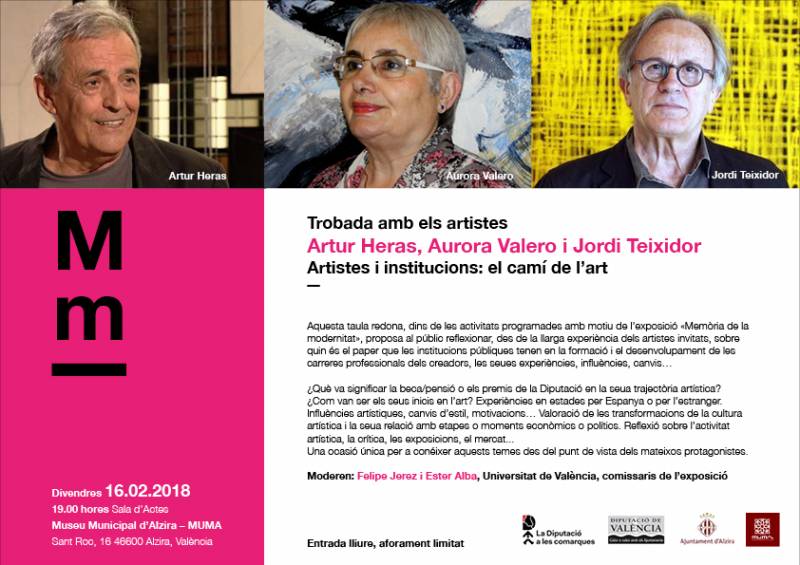 Cartel del encuentro de artistas en Alzira