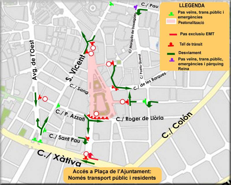 Peatonalització Pl Ajuntament 24 i 25 desembre