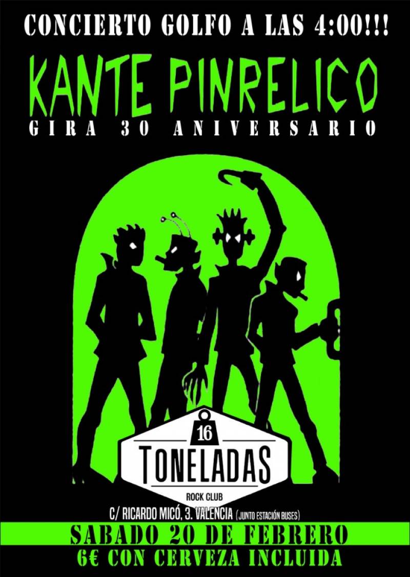 Cartel del concierto de Kante Pinrélico : : 16T