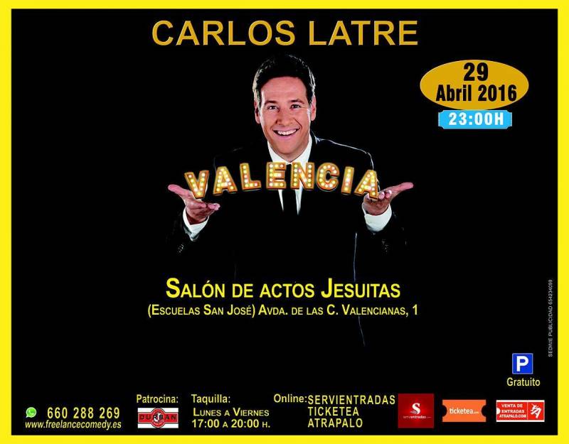 Cartel de la actuación de Carlos Latre