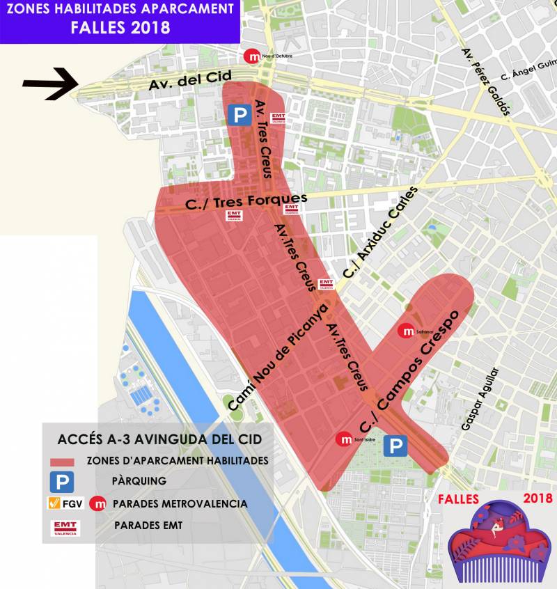 Aparcament A-3 Falles 2018