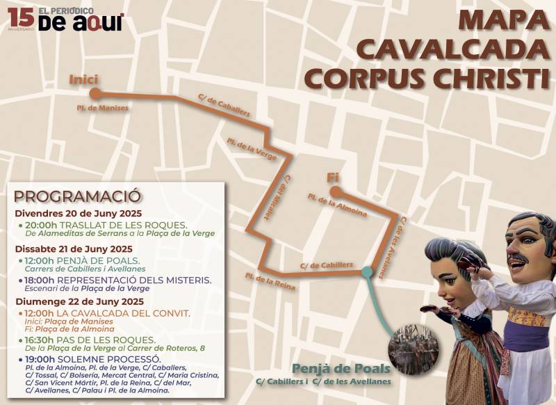 Recorrido de la Cavalcada del Convit. /VIU Recorrido de la Cavalcada del Convit. /VIU