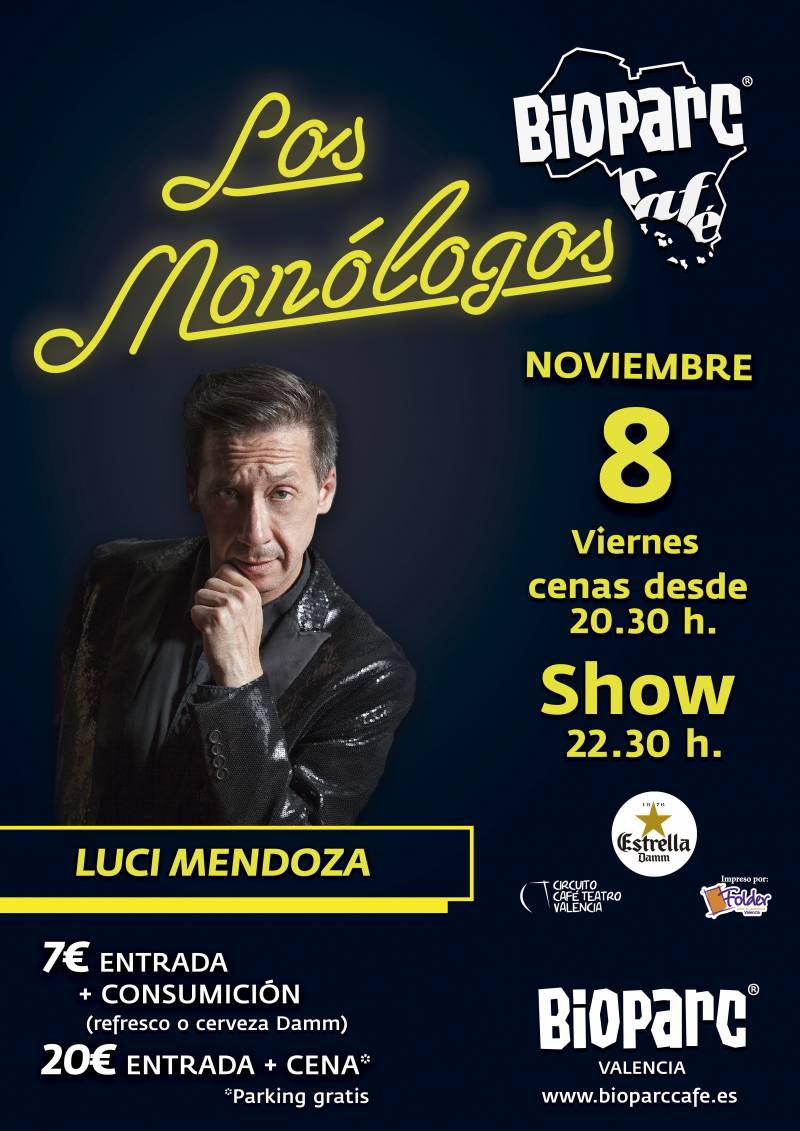 BIOPARC Café - monólogo 8 de noviembre - Luci Mendoza