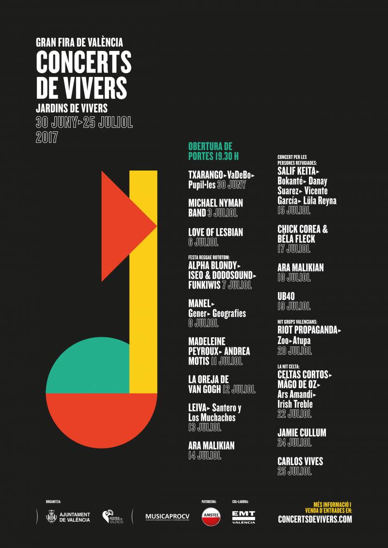 Cartel de los Conciertos de Viveros