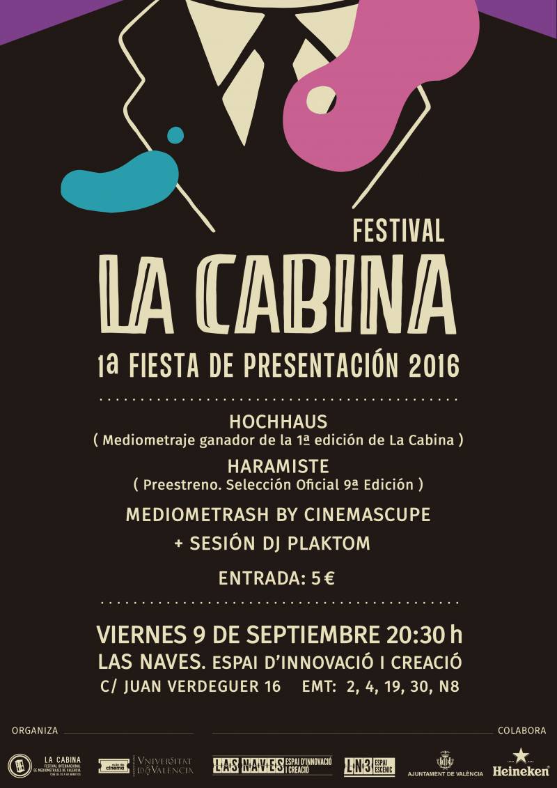 Cartel fiesta La Cabina