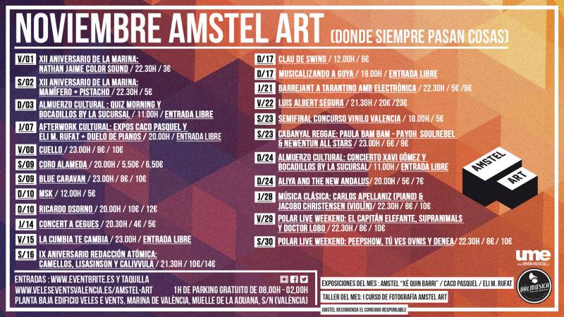 CARTEL NOVIEMBRE 19 AMSTEL ART 