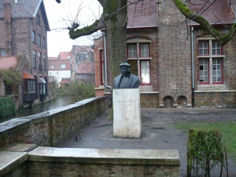 Busto de Luis Vives en Brujas (Bélgica)