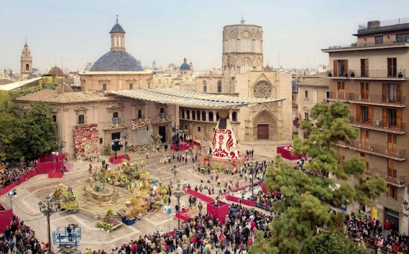 Una imagen de la ofrendade Fallas. EPDA