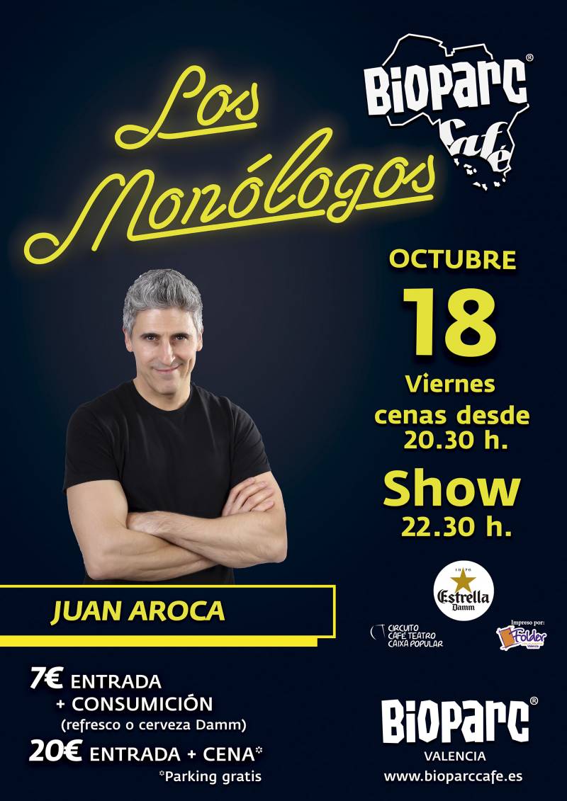 Los Monólogos de BIOPARC Café - Juan Aroca viernes 18 octubre 2019