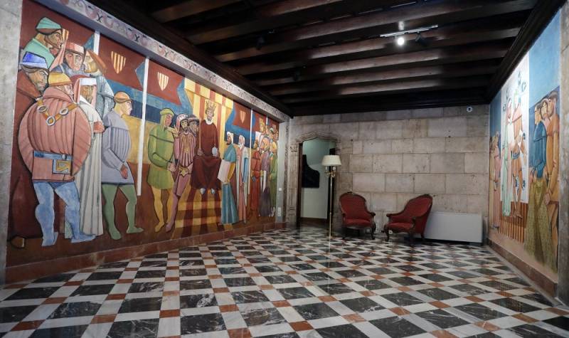 Restauració de les pintures murals del Palau de la Generalitat. Imagen: GVA