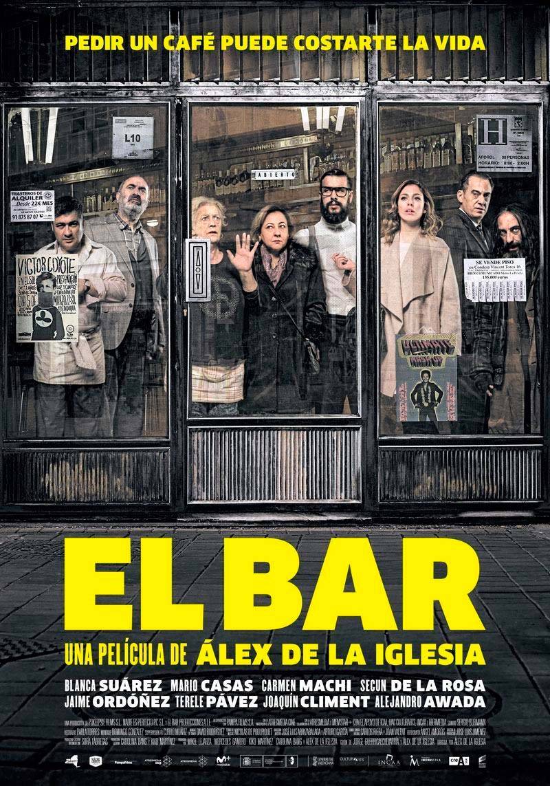 Cartel de la película EL BAR, de Álex de la Iglesia