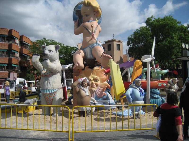 Falla que se montó en Getafe (Madrid)