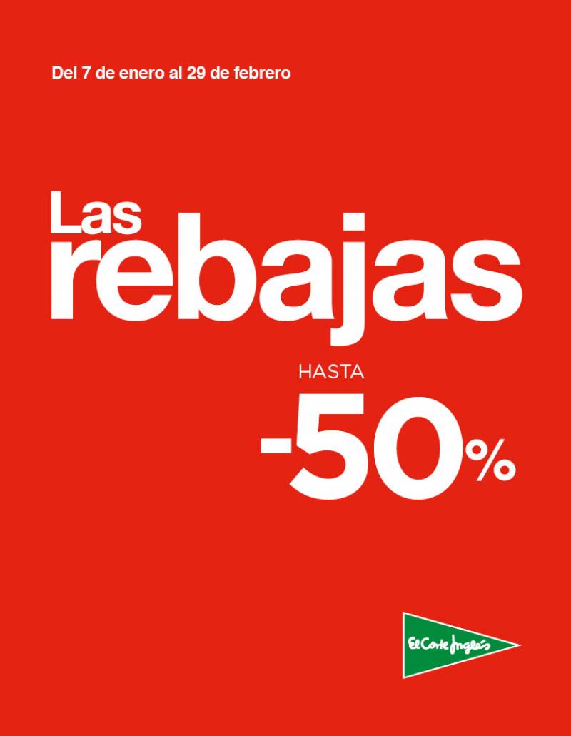 Cartel rebajas El Corte Inglés