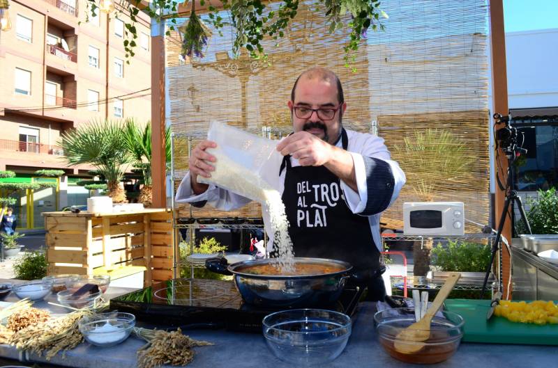 Joan Clement durante el showcooking