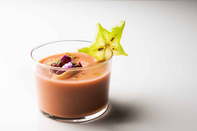 Gazpacho de cerezas con vinagre umeboshi, Casino Cirsa Valencia