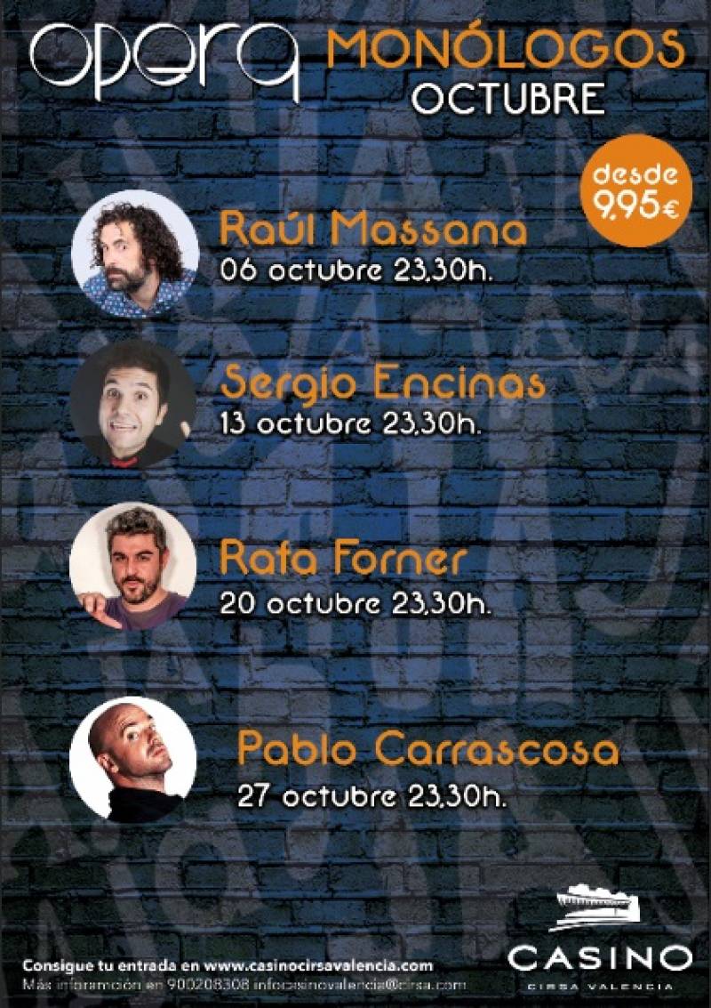 Monólogos octubre Casino Cirsa Valencia