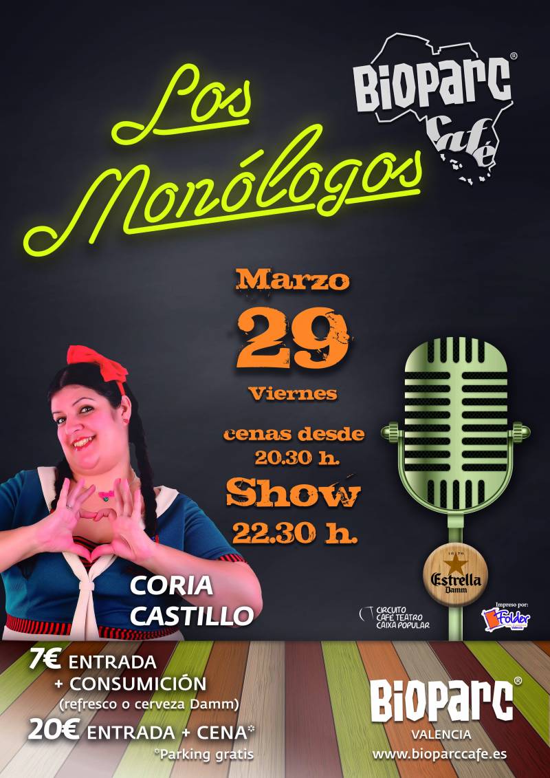 Cartel monólogos Coria Castillo