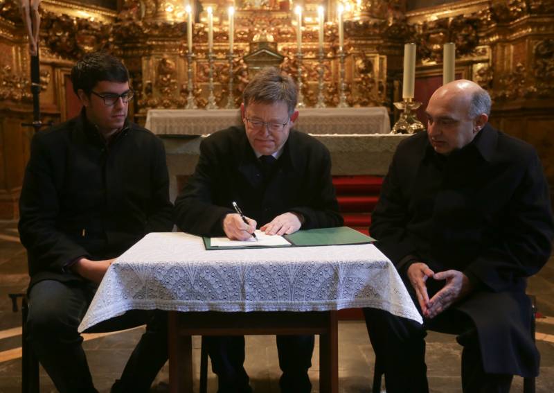 Firma acuerdo Basílica Morella Firma acuerdo Basílica Morella