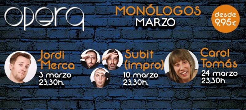 Monólogos marzo Casino Cirsa Valencia