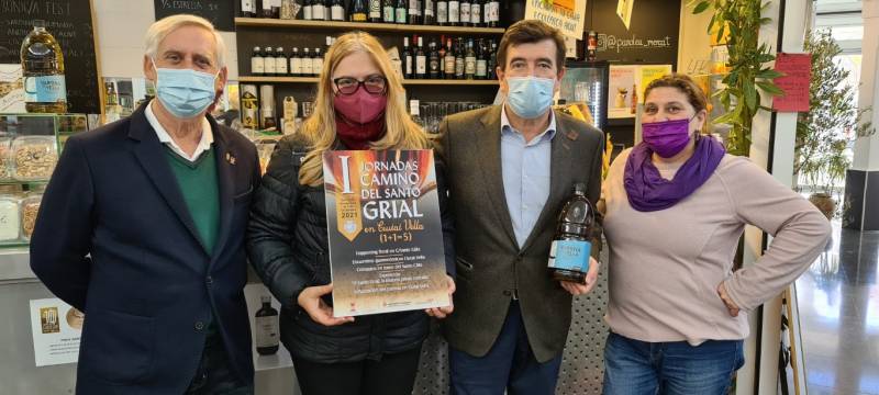 Una de las imágenes del Camino del Santo Grial en el Mercat de Mossen Sorrell.