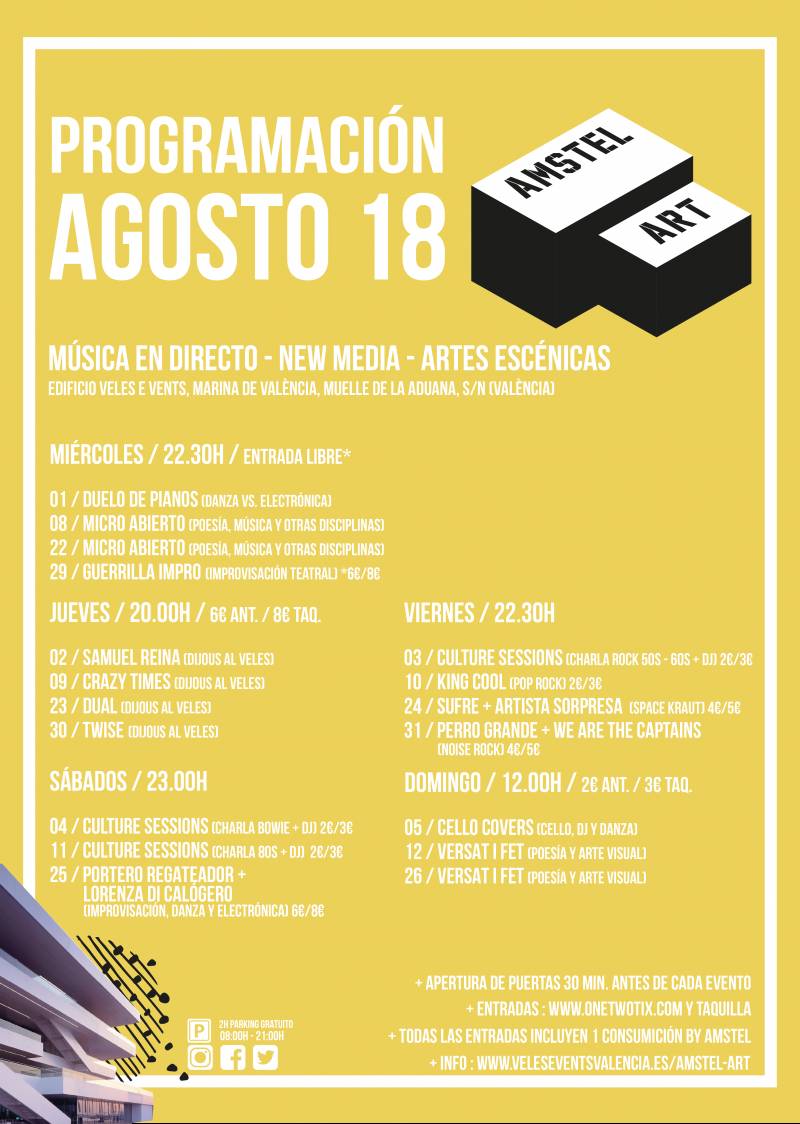 Cartel Amstel Art de agosto