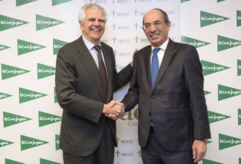 Ignacio Muñoz Pidal, presidente de la Asociación Española Contra el Cáncer, y José Luis González-Besada, Director de Comunicación y RRII de El Corte Inglés