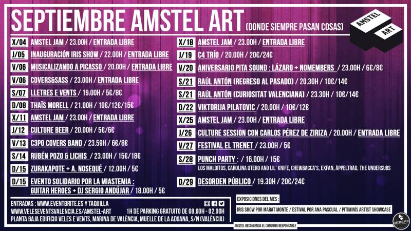 CARTEL SEPTIEMBRE 19 AMSTEL ART