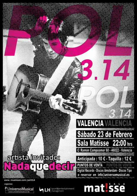 Cartel del concierto (Sala Matisse)